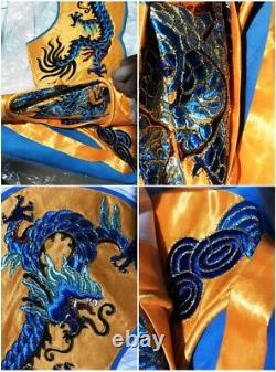 Chinese Qing Dynasty Emperors Formal Dress Embroidery Dragon Pythons Design