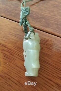 Chinese Qing Dynasty Nephrite Jade Pendant 4.4