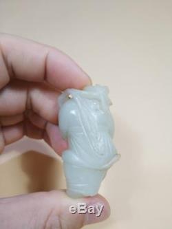 Chinese Qing Jade Carvings Of Boy Pendant