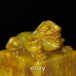 Chinese Shoushan Stone Hand-carved Exquisite Auspicious Beast Seal 11415