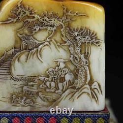 Chinese Shoushan Stone Hand-carved Exquisite Figures Seal 10084