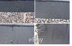 Chinese Silk Embroidery Double Side Piano Shawl Textile Manton Manila Tablecloth