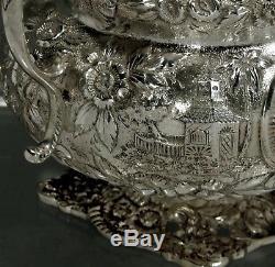 Chinese Sterling Bowl c1905 KIRK CHINESE HARBOR & CASTLE