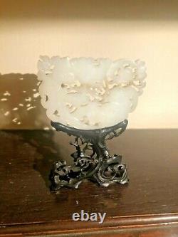 Chinese White Jade Plaque. Xix-xx Century. From Particular Collection