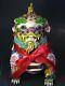 Chinese Wucai Porcelain & Pottery Foo Dog Lion Dragon Kylin Statue Censer Burner