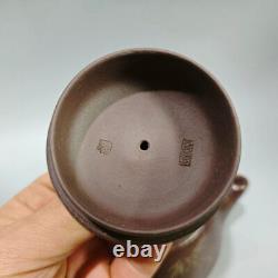 Chinese Yixing Zisha Clay Handmade Exquisite Lettering Teapot 4194