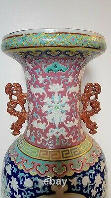 Chinese antique TongZhi period nyonya straits monumental vase Mid 19th century