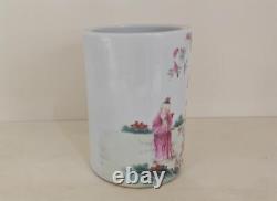 Chinese antique porcelain Pink Cinnamon Pen Holder Qing Qianlong