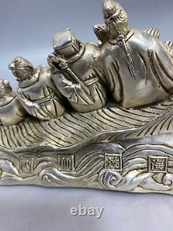 Chinese antique silver gift Guanyin ornament