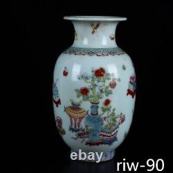 Chinese antique the Qing dynasty Pastel Bogu pattern a pair bottle