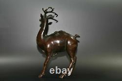 Chinese antiques Copper Handmade Exquisite Deer Statue 17119