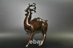 Chinese antiques Copper Handmade Exquisite Deer Statue 17119