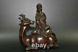 Chinese antiques Copper Handmade Exquisite Figure Statue 17115