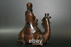 Chinese antiques Copper Handmade Exquisite Figure Statue 17115