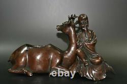 Chinese antiques Copper Handmade Exquisite Figure Statue 17115