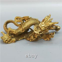 Chinese antiques Fengshui copper ware Pure copper dragon ornament
