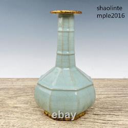 Chinese antiques Song dynasty Longquan Official porcelain gold mouth bottle