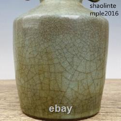 Chinese antiques Song dynasty Longquan official porcelain disc mouth bottle
