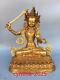 Chinese Antiques Tibet Buddhism Pure Copper Gilding Manjusri Bodhisattva Buddha