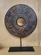 Chinese Carved Stone Bi Disc With Stand Stone Zodiac Wheel 12