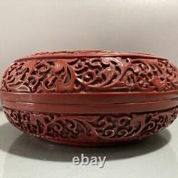 Chinese lacquerware box Japan antique jewelry decor lacquer carved Rouge box