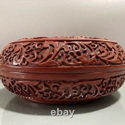 Chinese lacquerware box Japan antique jewelry decor lacquer carved Rouge box
