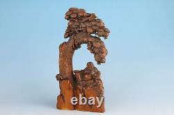 Chinese old Boxwood Carved Exquisite Damo Figure buddha Statue Sculpture