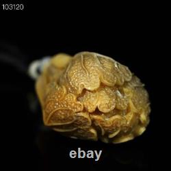 Chinese old natural Shoushan stone hand-carved Chinese cabbage sculpture pendant