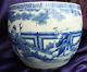 Chinese Porcelain Blue White Jar Vase Marked Signed Qing Dynasty