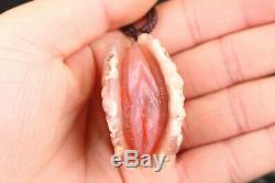 Chinese unique valuable natural agate jade hand carved life statue collectable