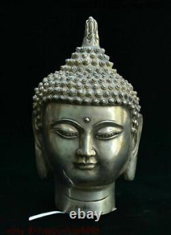 Collect Old Chinese Silver Shakyamuni Amitabha Buddha Sakyamuni Tathagata Statue