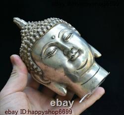 Collect Old Chinese Silver Shakyamuni Amitabha Buddha Sakyamuni Tathagata Statue