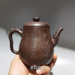Collect vintage chinese yixing purple clay teapot zisha ceremony horse teaware