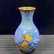 Collectible Chinese Cloisonne Handmade Exquisite Lotus&mandarin Duck Vase 91236