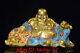 Collecting Chinese Antiques Pure Copper Cloisonne Gilt Maitreya Buddha Statue