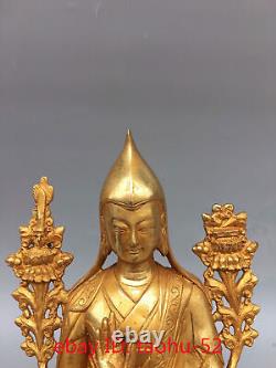 Collecting Chinese antiques Tibetan Buddhism bronze gilt Tsongkaba Buddha statue