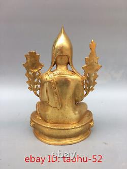 Collecting Chinese antiques Tibetan Buddhism bronze gilt Tsongkaba Buddha statue