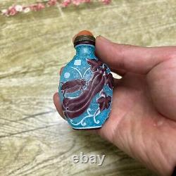 Collection Chinese Coloured Glaze Carved Exquisite Mantis Statue Snuff Bottle