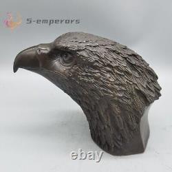 Collection Old Chinese red copper made Eagle head statue