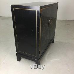 Drexel'Et Cetera' Chinoiserie Decorated Black Lacquer Cabinet