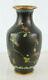 Excellent Quality Large Chinese Cloisonne Vase With Peony Flowers 9 Tall