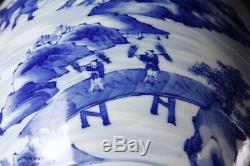 EX BONHAMS Large Chinese Blue and White Vase Late 19th Century