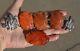 Early 20c Chinese Silver Agate Carnelian Carved Bracelet & Pin Money Buddha Mk