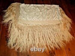 Embroidered Piano Shawl Antique 1900-1920s Silk Embroidery Chinese Canton #3