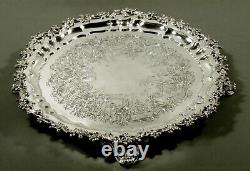 English Sterling Salver 1847 CHINESE MOTIF