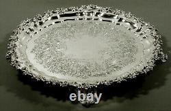 English Sterling Salver 1847 CHINESE MOTIF