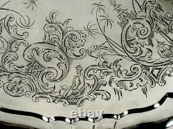 English Sterling Salver 1847 CHINESE MOTIF