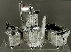 English Sterling Tea Set 1880 CHINESE