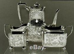 English Sterling Tea Set 1880 CHINESE