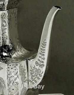 English Sterling Tea Set 1880 CHINESE